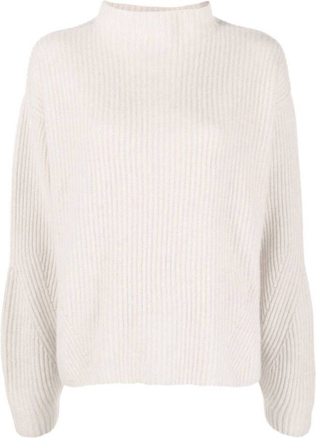 Le Kasha Ribgebreide trui Beige