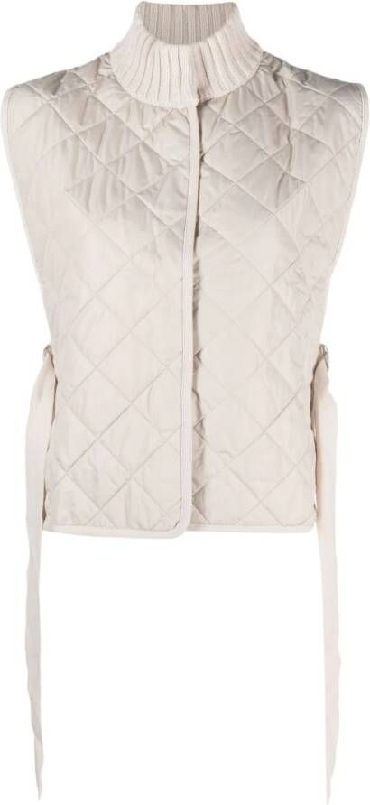 Le Tricot Perugia Bodywarmer met scheerwolmix Beige