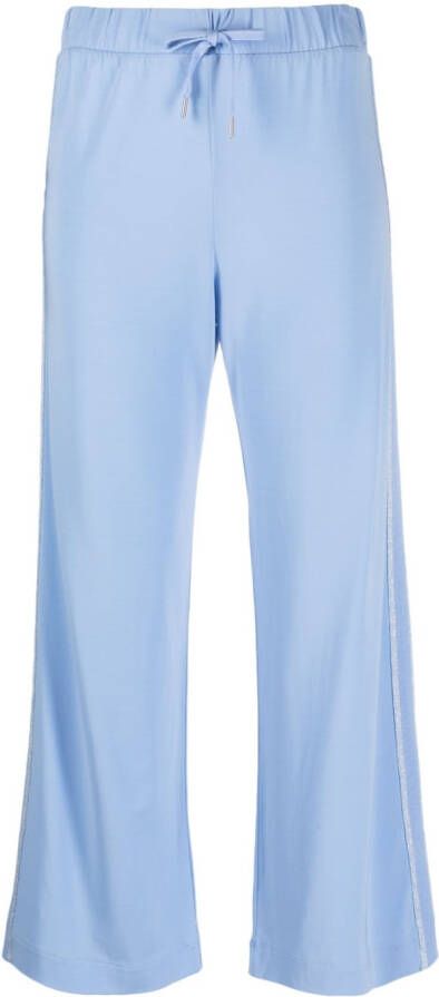 Le Tricot Perugia High waist broek Blauw