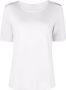 Le Tricot Perugia T-shirt met diepe ronde hals Grijs - Thumbnail 1
