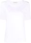 Le Tricot Perugia T-shirt met diepe ronde hals Wit - Thumbnail 1