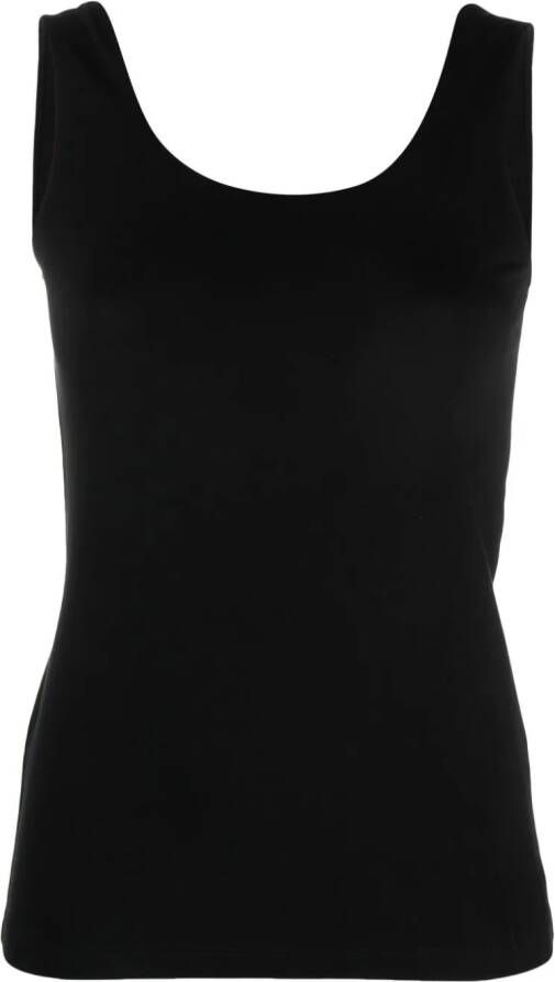 Le Tricot Perugia Tanktop met U-hals 999 BLACK
