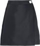 Lee Mathews Mini-rok met knoop Zwart - Thumbnail 1