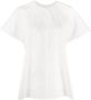 Lee Mathews T-shirt met knoopsluiting Wit - Thumbnail 1