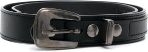 Lemaire ardillon-buckle leather belt BK999 BLACK