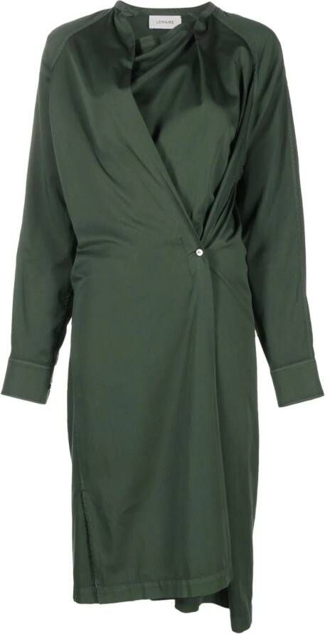 LEMAIRE Asymmetrische midi-jurk Groen