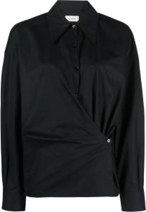 Lemaire Asymmetrische blouse Zwart