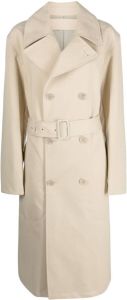 Lemaire belted double-breasted coat Beige