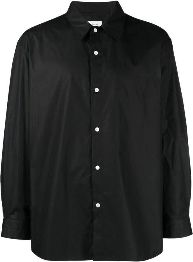 LEMAIRE Overhemd met klassieke kraag Zwart