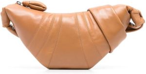 Lemaire Croissant leather shoulder bag Beige