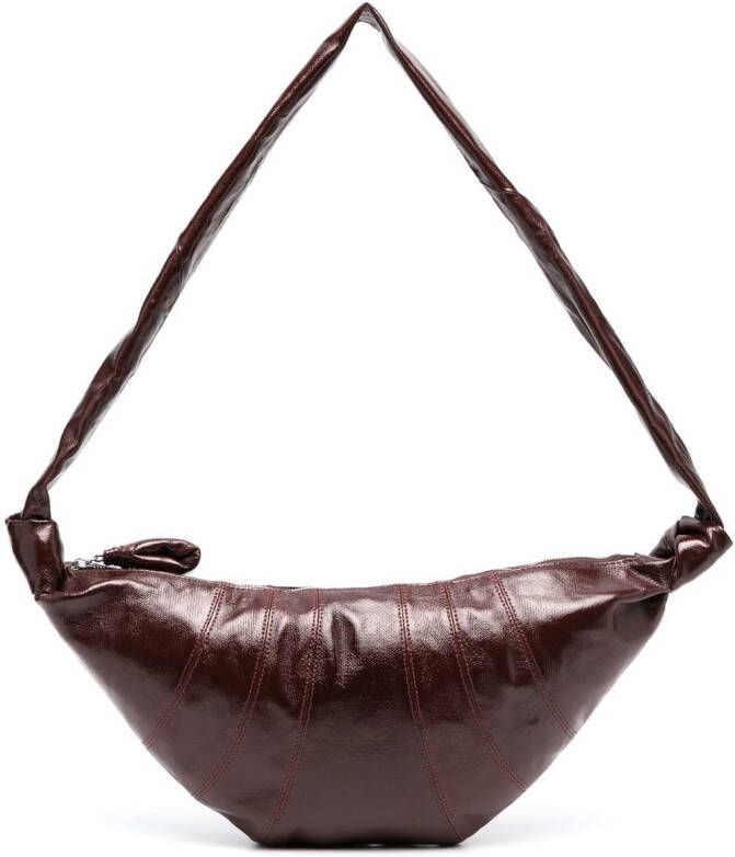LEMAIRE Croissant medium schoudertas Bruin