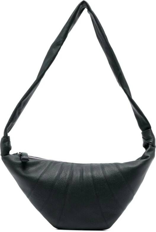 LEMAIRE Croissant leren tas Groen