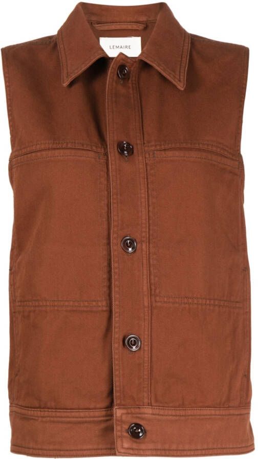 Lemaire Denim gilet Bruin
