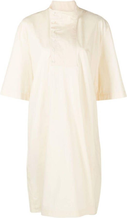 LEMAIRE Mini-jurk met hoge hals Beige