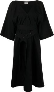 Lemaire Midi-jurk met ceintuur Zwart