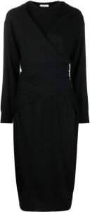 Lemaire Midi-jurk met wikkeldetail Zwart