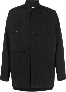 Lemaire Overhemd met klepzak Zwart