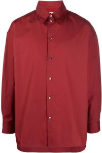 Lemaire Oversized overhemd Rood