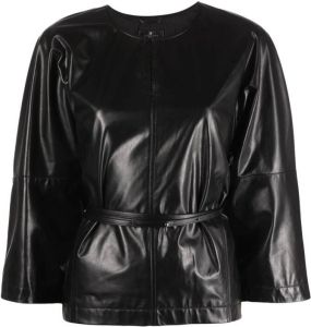 Lemaire belted leather top Zwart
