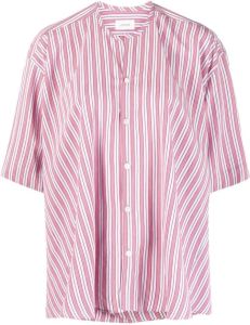 Lemaire striped short-sleeve shirt Paars