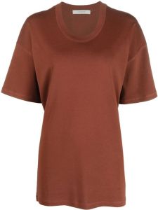 Lemaire T-shirt met diepe ronde hals Oranje