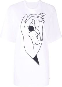 Lemaire T-shirt met grafische print Wit