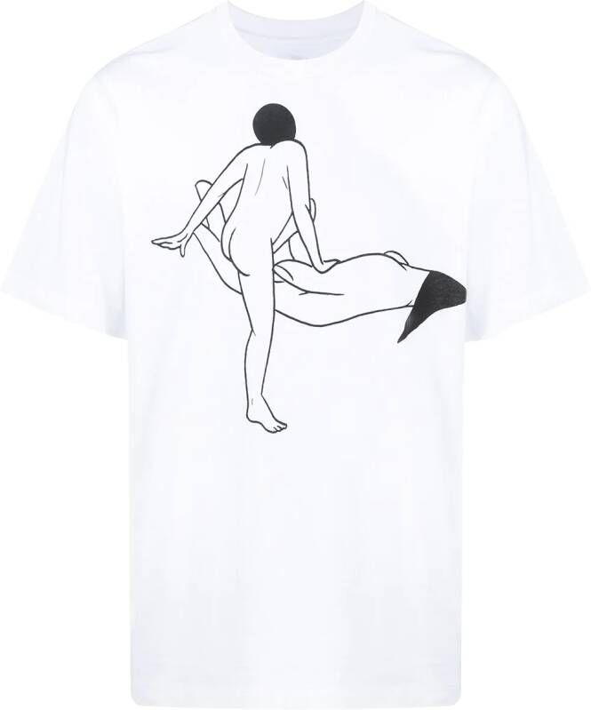 LEMAIRE T-shirt met print Wit