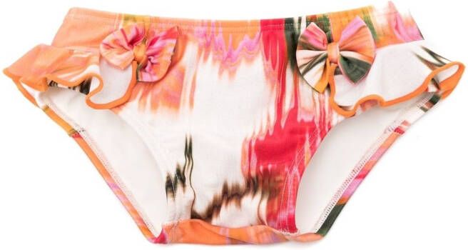 Lenny Niemeyer Bikinislip met ruches Oranje