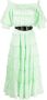 Leo Lin Off-shoulder jurk Groen - Thumbnail 1