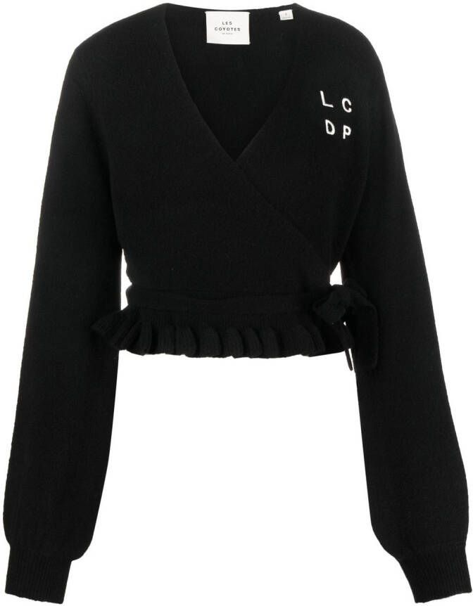 Les Coyotes De Paris Peplum blouse Zwart