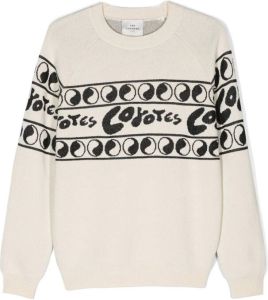 Les Coyotes De Paris Sweater met logoprint Beige