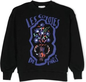 Les Coyotes De Paris Sweater met logoprint Zwart