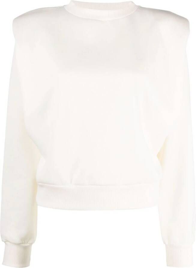 Les Coyotes De Paris Sweater met schoudervullingen Beige