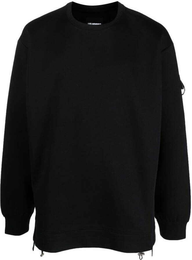 LES HOMMES Sweater met print Zwart