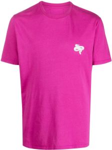 LES HOMMES T-shirt met slangenprint Roze