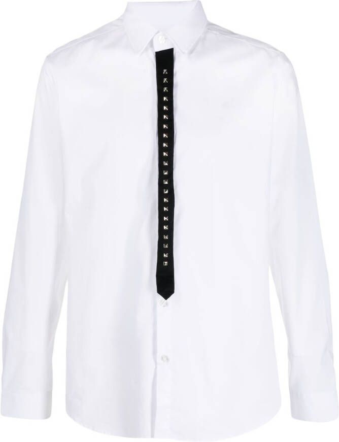 LES HOMMES Shirt met spikes Wit