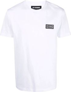 Les Hommes T-shirt met logopatch Wit