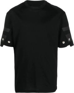 Les Hommes T-shirt met ronde hals Zwart