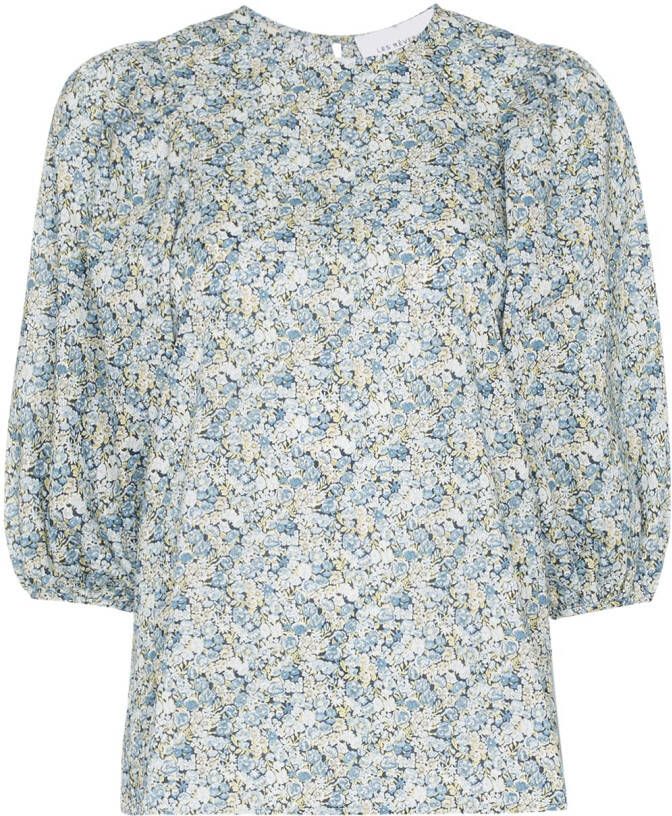 Les Rêveries Top met bloemenprint LIBEERTY CHIVE