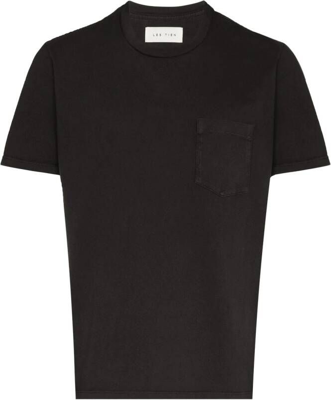 Les Tien T-shirt met borstzak Zwart