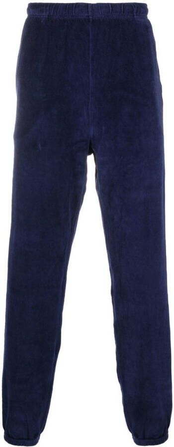 Les Tien Fluwelen trainingsbroek Blauw