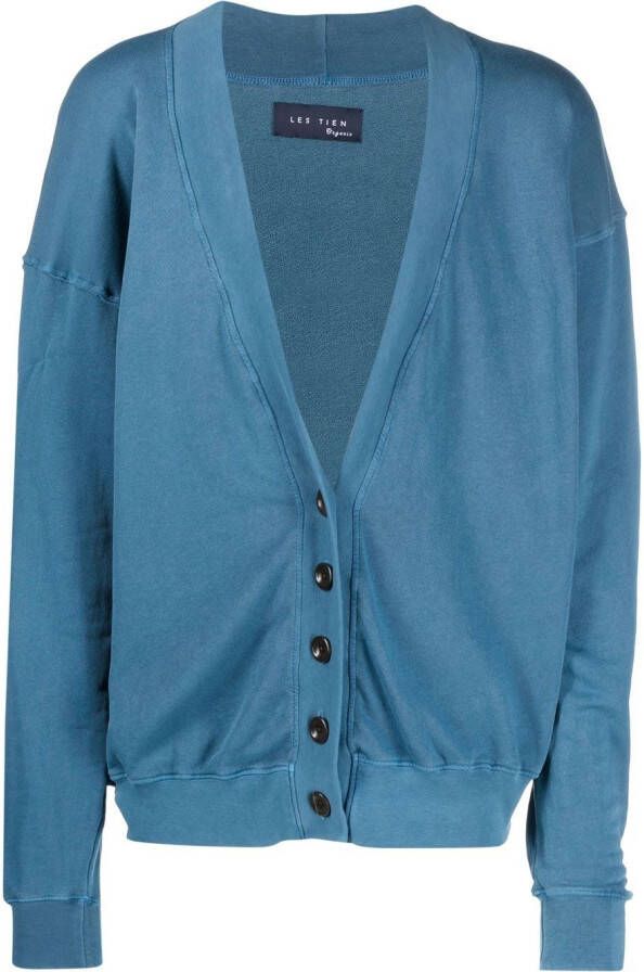 Les Tien Vest met V-hals Blauw