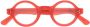 Lesca Burt bril met rond montuur Rood - Thumbnail 1
