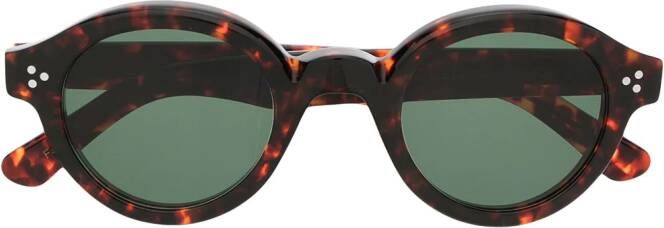 Lesca Corbs zonnebril met rond montuur Bruin