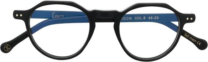 Lesca Icon bril met rond montuur Zwart