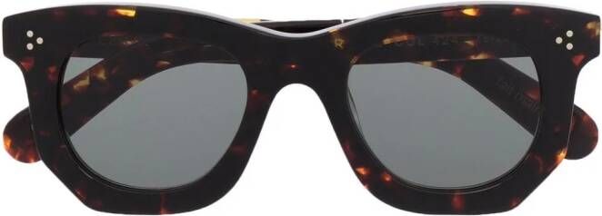 Lesca Ogre zonnebril met geometrisch montuur Bruin