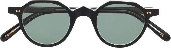 Lesca P21 zonnebril met rond montuur Zwart