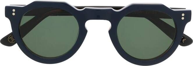 Lesca Pica bril met rond montuur Blauw