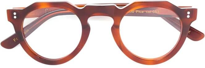 Lesca round frame glasses Bruin