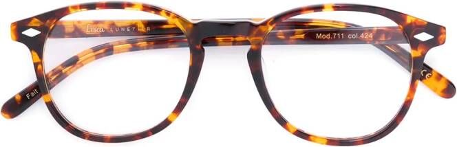 Lesca round-frame glasses Bruin